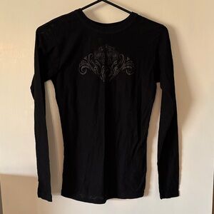 Harley-Davidson Black lace patterned mesh shirt